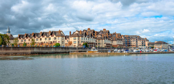The waterfront of Malahide, Ireland, with seafront homes.