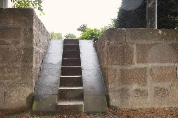 istock Stone accessibility ramp for wheelchair in the park 1430125617
