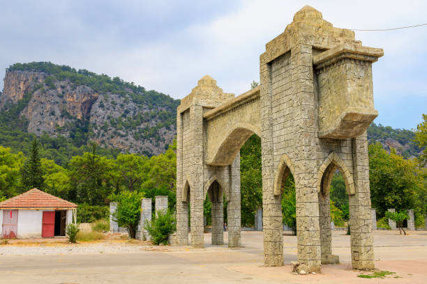 istock Turkish city gate in classical Islamic architecture style. 1430134542