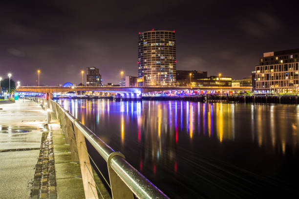 istock The Titanic Quarter, Belfast at night 1430134749