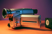 istock A vintage 90's vhs video camera in 90's color theme. 1430140171