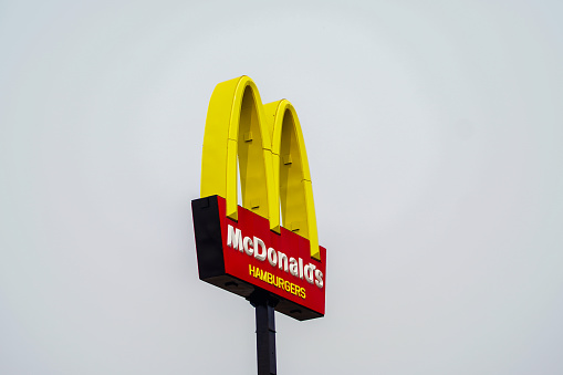 September 10, 2022, Brazil. Logo of the fast food chain, McDonald's, in Campo Grande, Mato Grosso do Sul