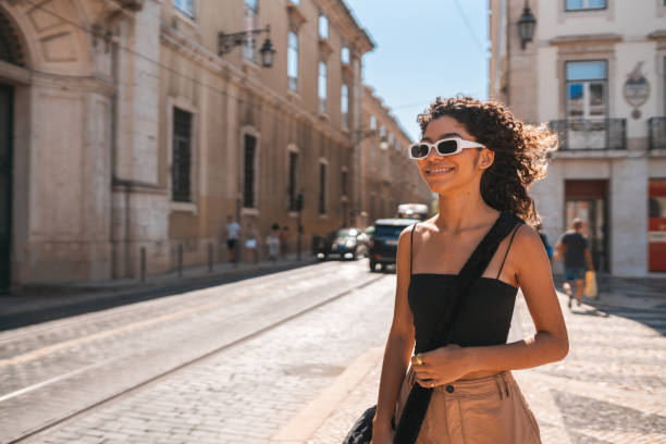 istock Tourist walking on the streets in Lisbon 1430163350