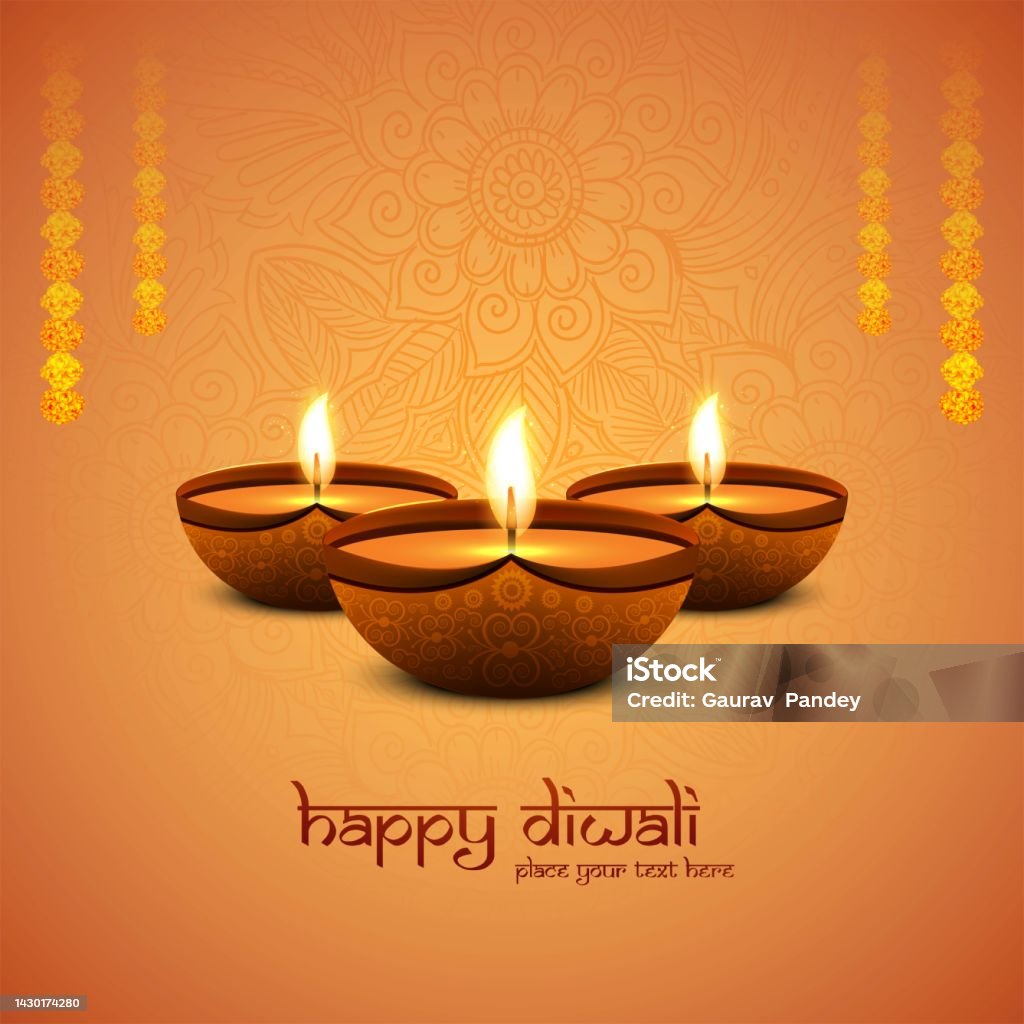 Illustration Or Greeting Card For Happy Diwali Festival Holiday ...