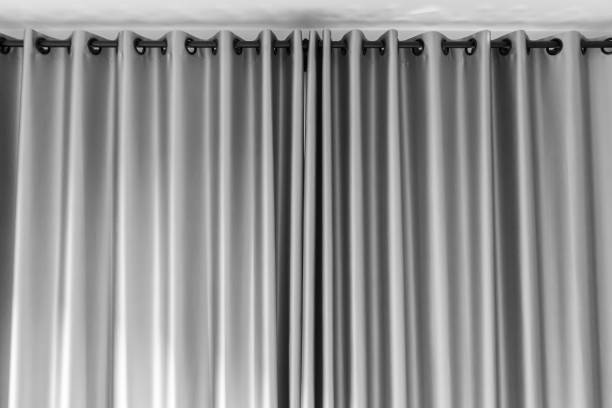 istock Curtain window interior decoration in living room 1430206556