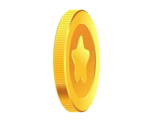 istock Golden money. Rotating gold coin. 1430206591