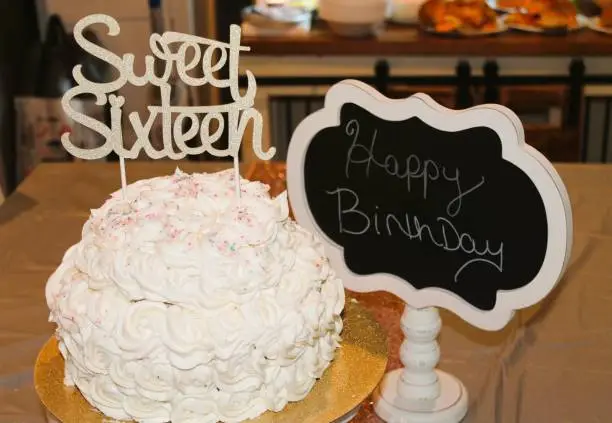 Photo of Sweet Sixteen Birthday Cake