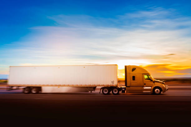 istock 16 wheeler transporting merchandising in Texas, USA 1430209007
