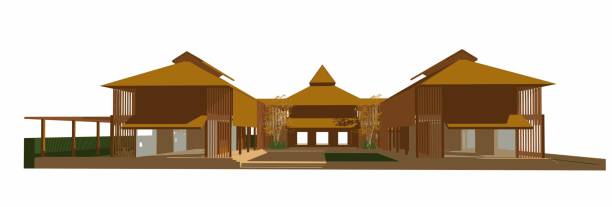 3D illustration of building project