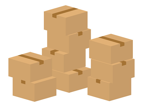 Cardboard box icon.