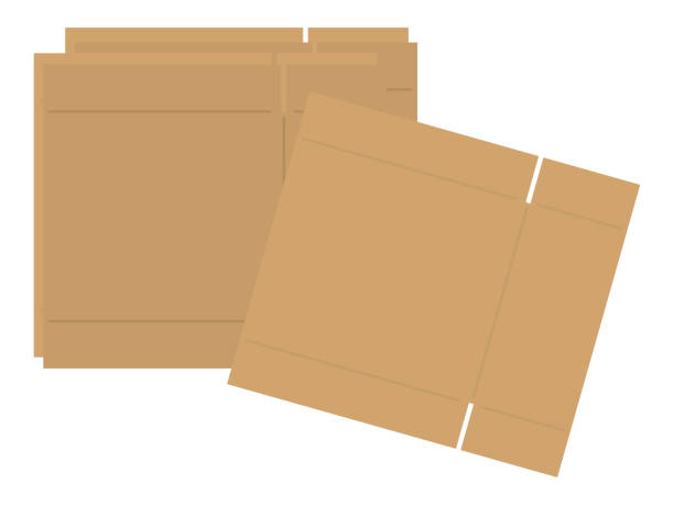 картонная коробка» - cardboard box box open carton stock illustrations