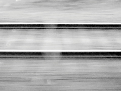 Train tracks fotographed in high Speed