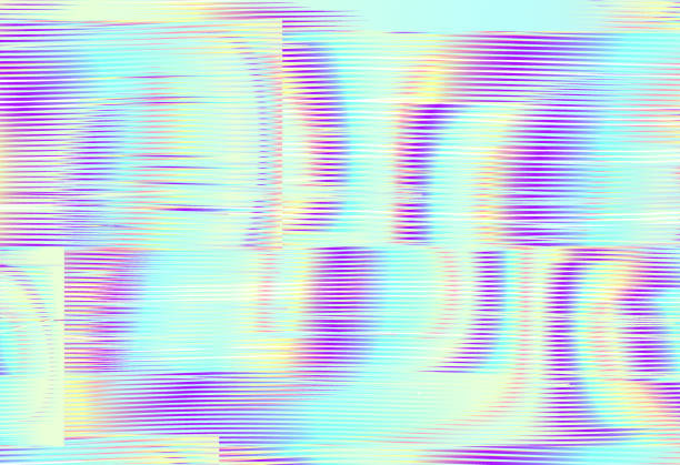 istock Neon glitchy geometric abstract abstract background of stripes and lines. 1430250779