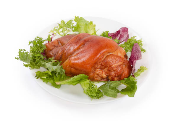 Braised pig elbow, Chinese cuisine.
