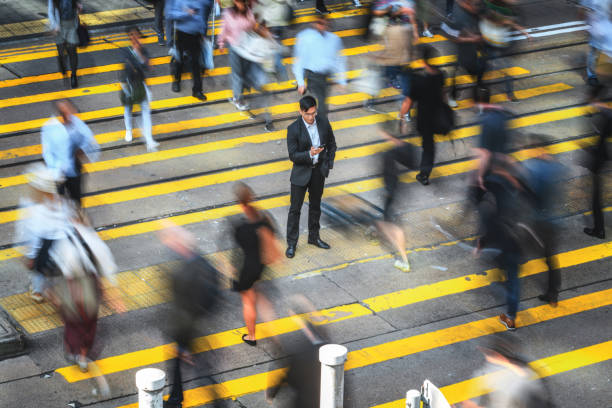 istock Blurred Businesspeople On Their Way To Work 1430255724