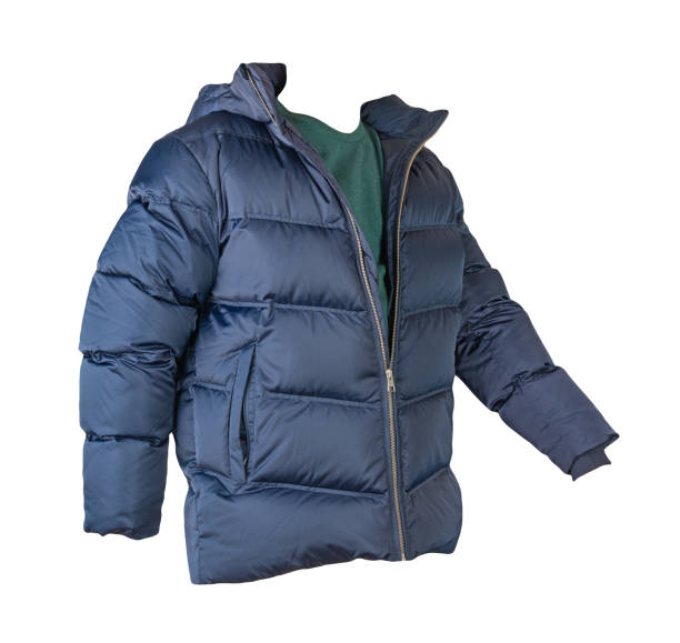 istock Down jacket and sweater isolated on white background 1430260120