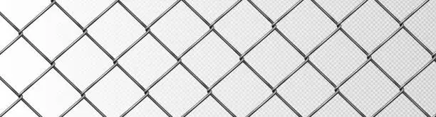 Vector illustration of Metal fence mesh, pattern steel wire grid