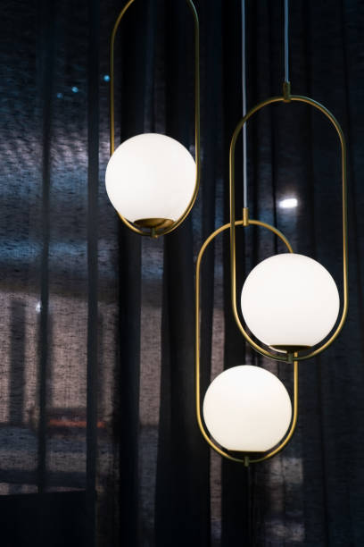 istock Lighting lamps hanging from the ceiling decorative in home interior 1430267235