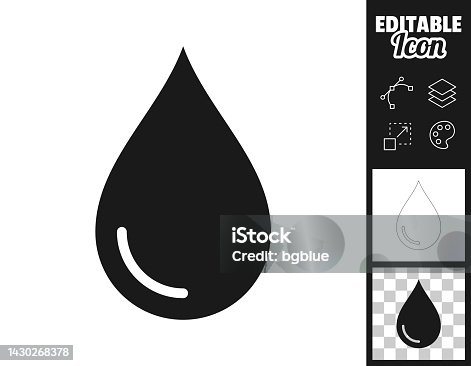 istock Drop. Icon for design. Easily editable 1430268378