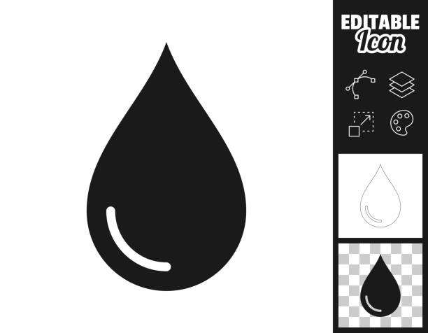 Drop. Icon for design. Easily editable Icon of "Drop" for your own design. Three icons with editable stroke included in the bundle: - One black icon on a white background. - One line icon with only a thin black outline in a line art style (you can adjust the stroke weight as you want). - One icon on a blank transparent background (for change background or texture). The layers are named to facilitate your customization. Vector Illustration (EPS file, well layered and grouped). Easy to edit, manipulate, resize or colorize. Vector and Jpeg file of different sizes. drop stock illustrations