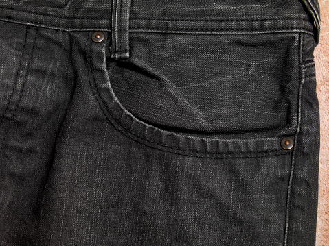 Close Up of Denim Jean Pocket