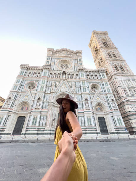 istock Couple discovering Florence, woman leading man 1430276724