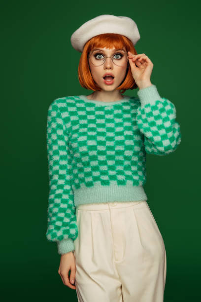 istock Beautiful emotional woman with bright make-up 1430278504