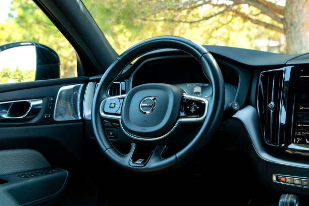 Istanbul, Turkey- September 19 2022: Volvo XC60 Recharge Plug-in Hybrid is a compact luxury crossover SUV manufactured and marketed by Swedish automaker Volvo Cars.