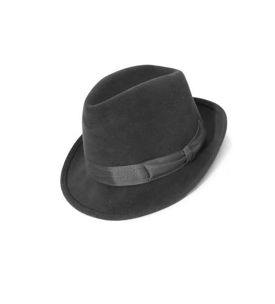 Sombrero negro aislada - foto de stock