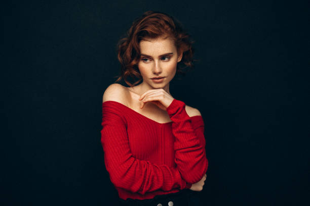Beautiful redhead woman