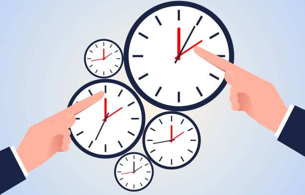 istock Time management and control, master of time management, work together to arrange time to improve work efficiency or productivity, manage resources and time optimization, index finger to drive and control the second hand of each 1430288008