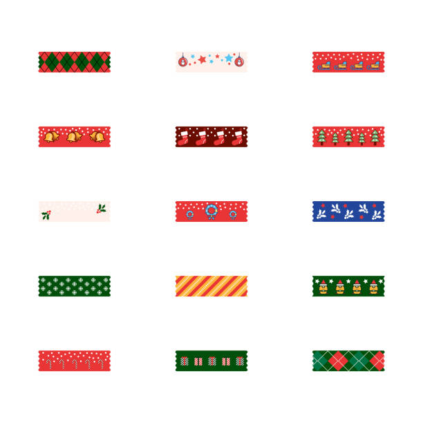 christmas decorative tape washi sticker strips for text decoration