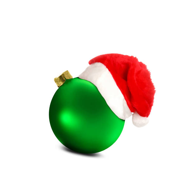 Bolas de Navidad verde con perfil en'U" - foto de stock