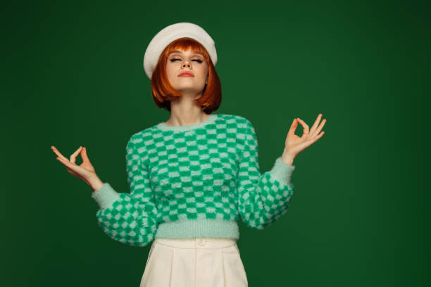 istock Beautiful emotional woman with bright make-up 1430294345
