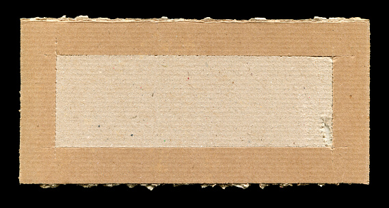Old blank cardboard paper texture background isolated