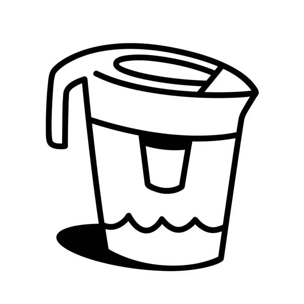 Vector illustration of Water Filter Doodle 5