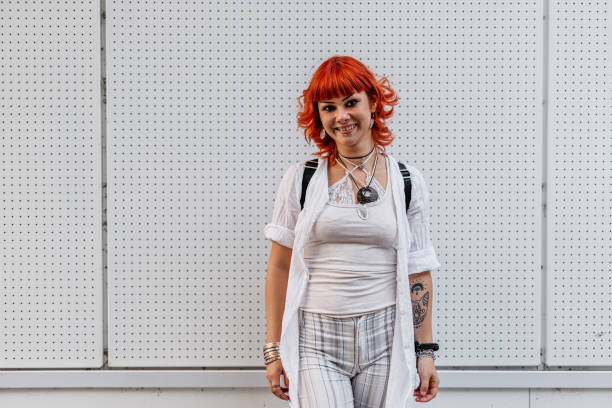 istock Young Hipster Woman In Downtown District 1430310049