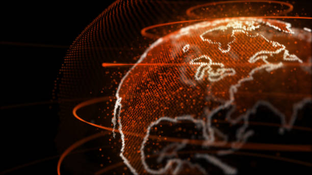 istock Orange Earth From Particle Zoom in America 1430311465