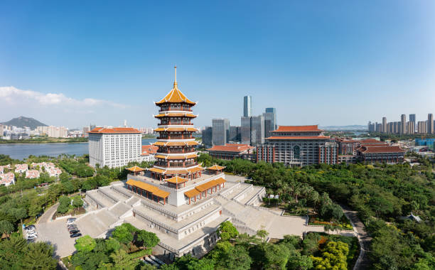 istock City pagodas and modern buildings 1430316380
