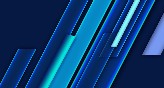 Abstract creative blue lines background.