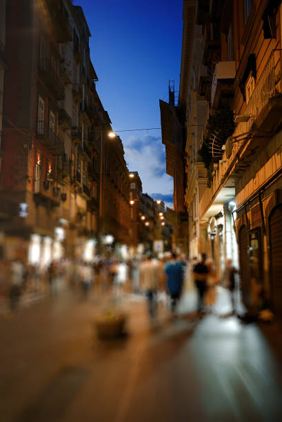 istock Crowdy evening street in Naples, Italy. 1430318990