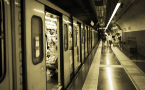 istock Train metro station in the subway. 1430319074