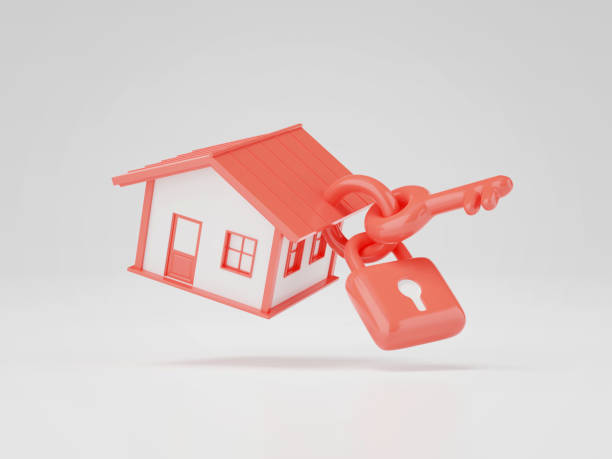 istock 3d render of house and keys, real estate concept. 1430320541