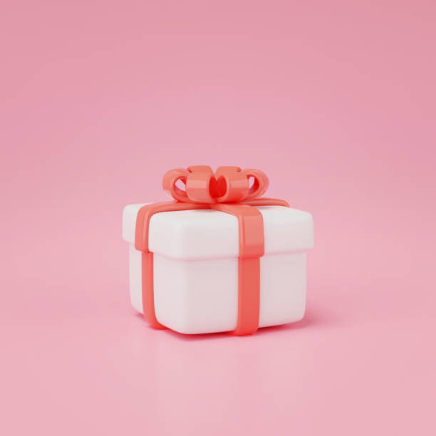 istock 3d rendering of gift box isolated on pink. 1430320574