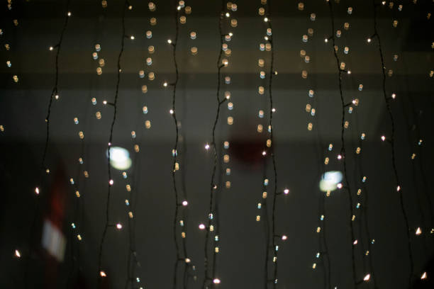 istock Garlands on glass. Small lamps. 1430321220