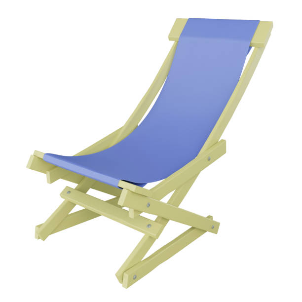 istock 3D rendering beach chair isolated on white background 1430321783