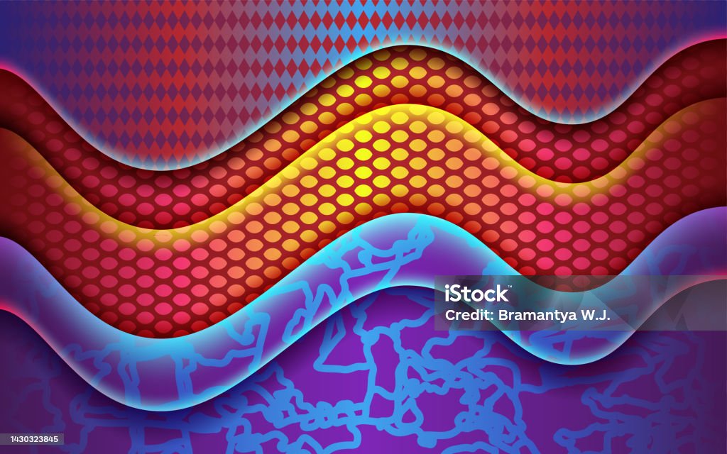 Overlapping Cool Abstract Overlapping Lines Geometric Background With Cool Gradient ...