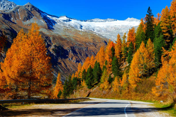 istock Mountains Alps autumn road peak 1430324453