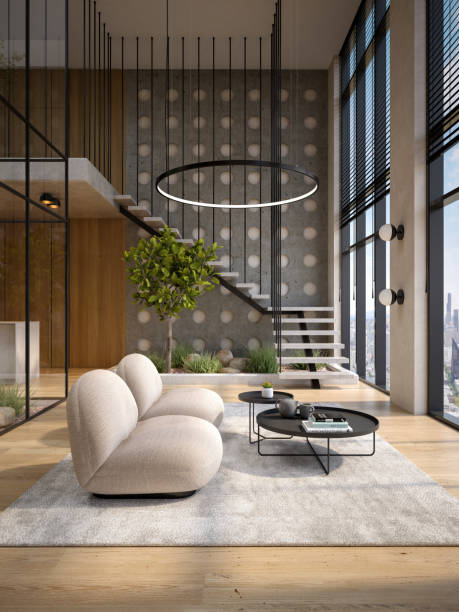istock Modern style conceptual interior room 3d illustration 1430329989