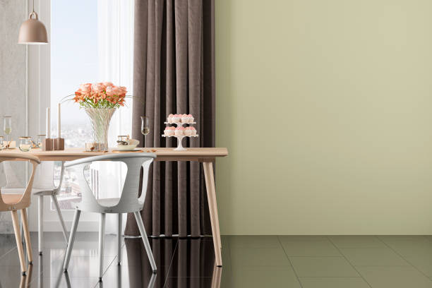 istock Elegant dining room with table and decoration 1430334407